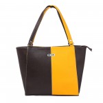 Beau Design Stylish  Brown Color Imported PU Leather  Tote Handbag With For Women's/Ladies/Girls